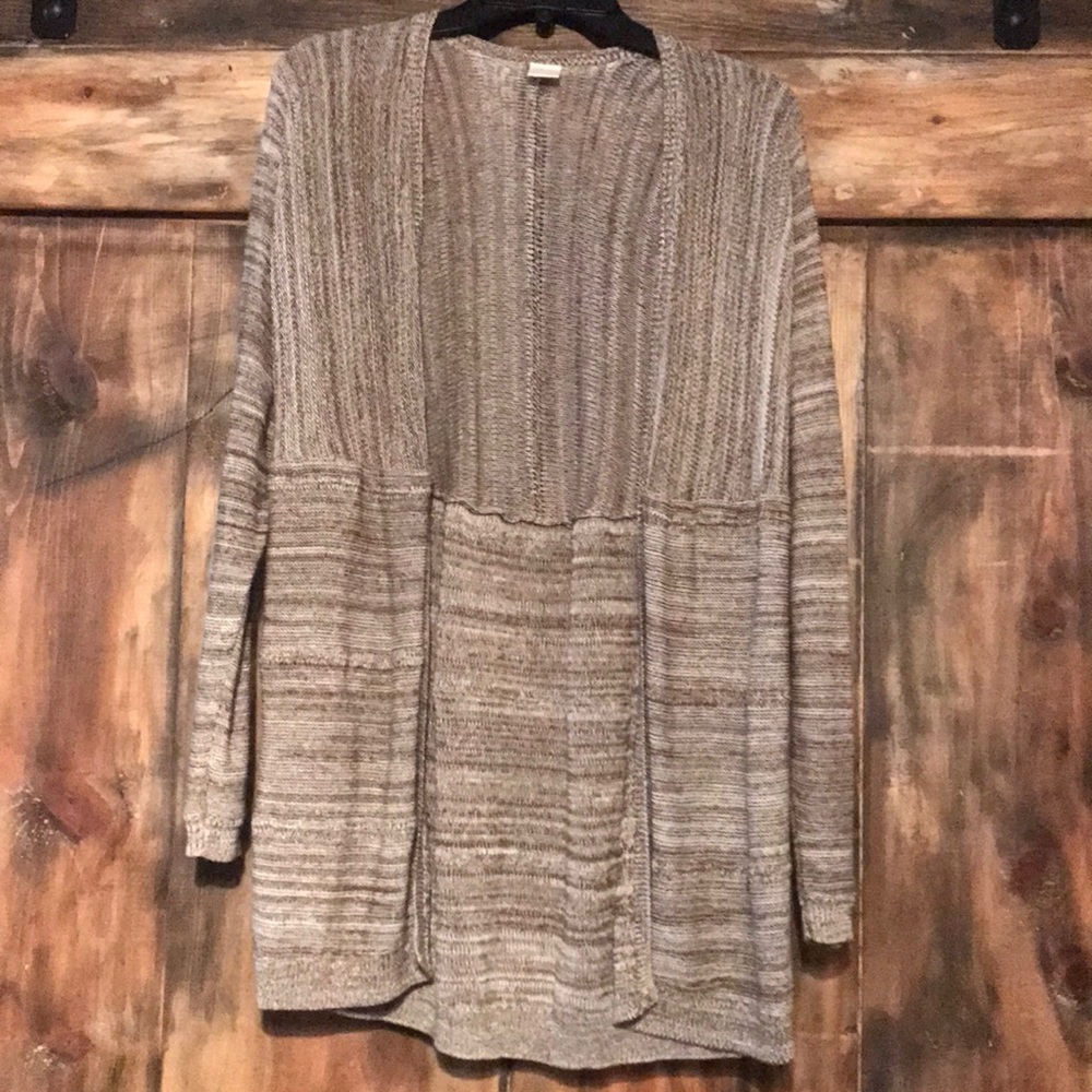 Wild pearl greenish long cardigan